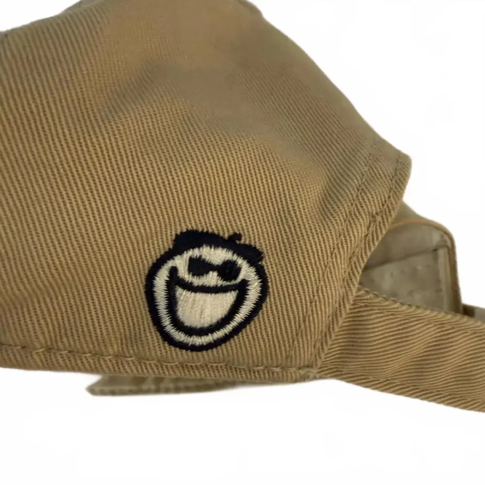 LIFE IS GOOD logo tan baseball hat.  Smile face on back.‎